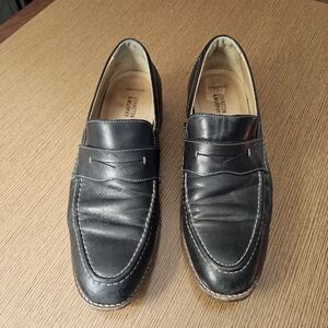 Johnston & Murphy Men's Black Leather Penny Loafers